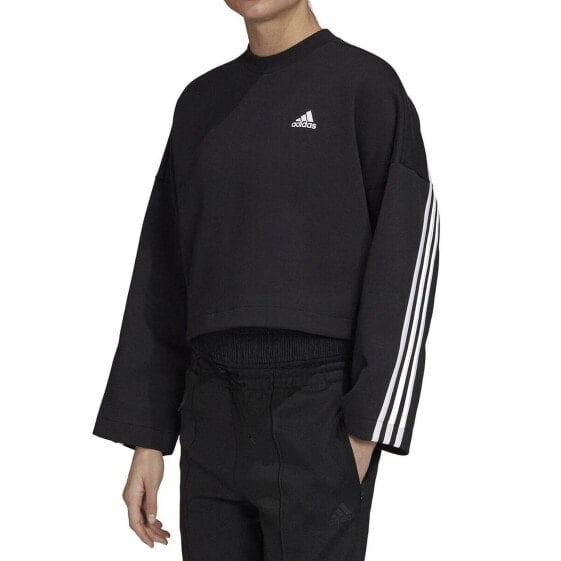 [GC6943] Womens Adidas 3-Stripes Double Knit Sweatshirt