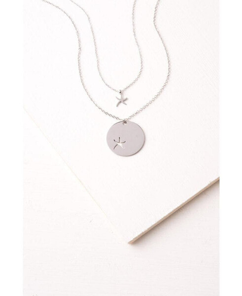 Community Silver Starfish Pendant Necklace Set