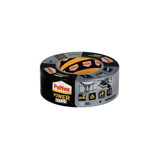 Pattex Gewebeband Power-Tape silber-grau Länge 50 m Breite 50 mm