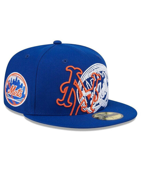 Men's Royal New York Mets Game Day Overlap 59FIFTY Fitted Hat