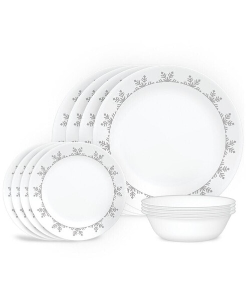 Winter 12 Pc. Dinnerware Set, Service for 4