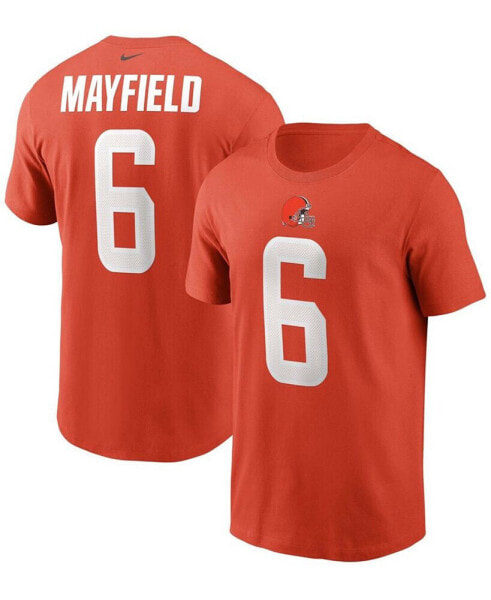 Men's Baker Mayfield Orange Cleveland Browns Name and Number T-shirt