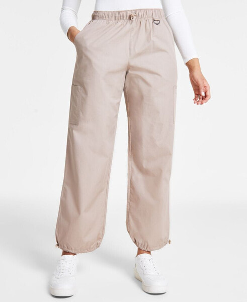 Juniors' Cotton Parachute Wide-Leg Pants