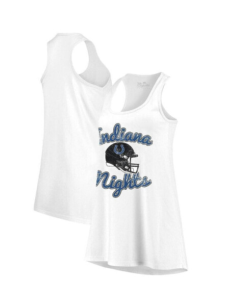 Топ-танк женский Majestic Threads White Indianapolis Colts Indiana Nights - в альтернативном стиле