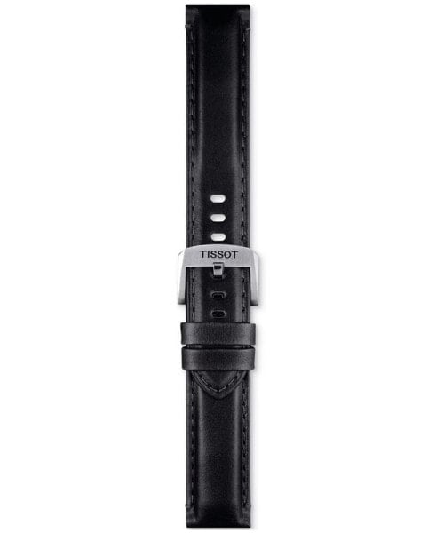 Ремешок для часов Tissot официальный кожаный черного цвета
