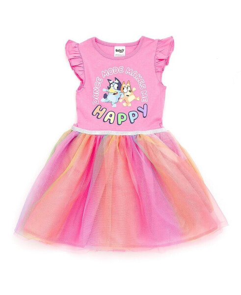 Toddler Girls Bingo Tulle Dress Pink