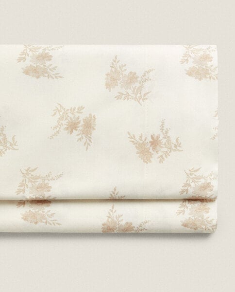 Floral print flat sheet