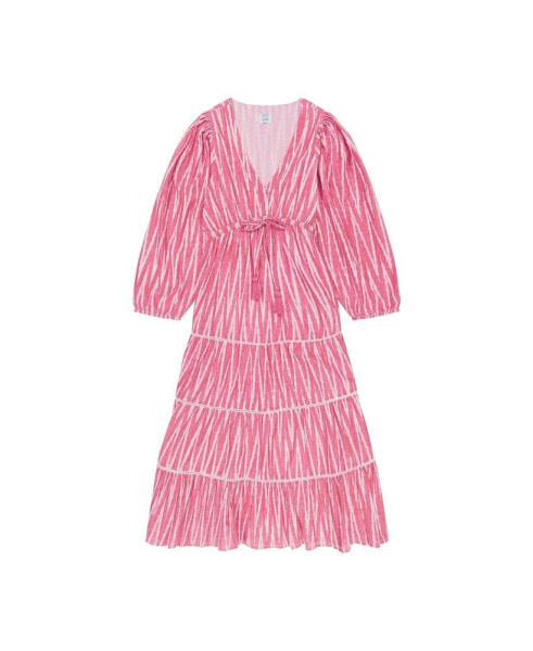 Women's Odette Maxi Dress Rose Ikat