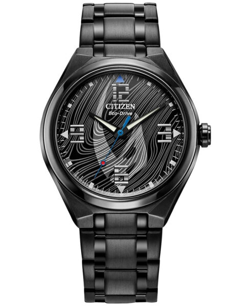Eco-Drive Men's Star Wars Mandalorian Black Stainless Steel Bracelet Watch 42mm