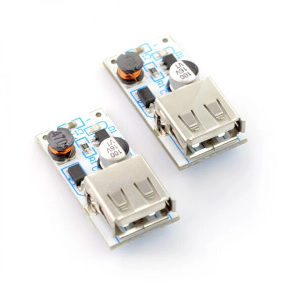 Velleman - Step-Up Voltage Regulator with USB socket VMA403 - 5V 0.6 A - 2 pcs.