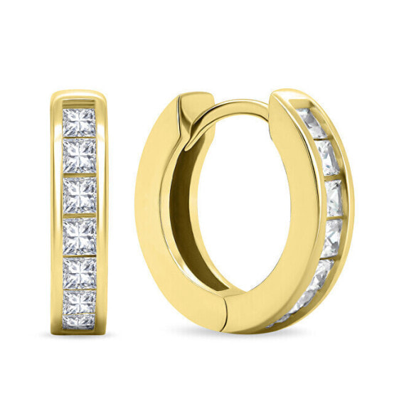 Dazzling gold plated rings with zircons EA477Y