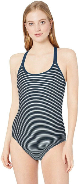 CARVE Beacon Women's 168452 Full One Piece Bay Stripe Swimsuit Size L