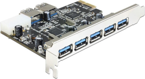 Kontroler Delock PCIe 2.0 x1 - 7x USB 3.0 (89355)