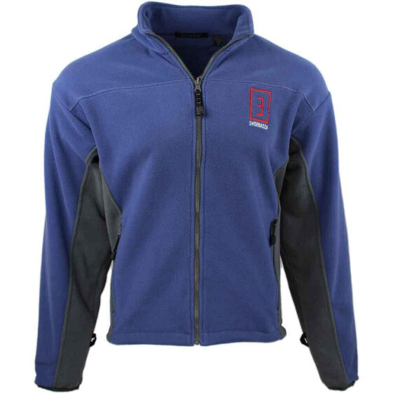SHOEBACCA Microfleece Jacket Mens Blue Casual Athletic Outerwear 8097-RIB-SB