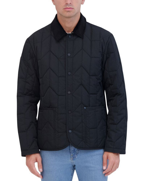 Men's Quilted Snap-Front Weather-Resistant Chore Jacket