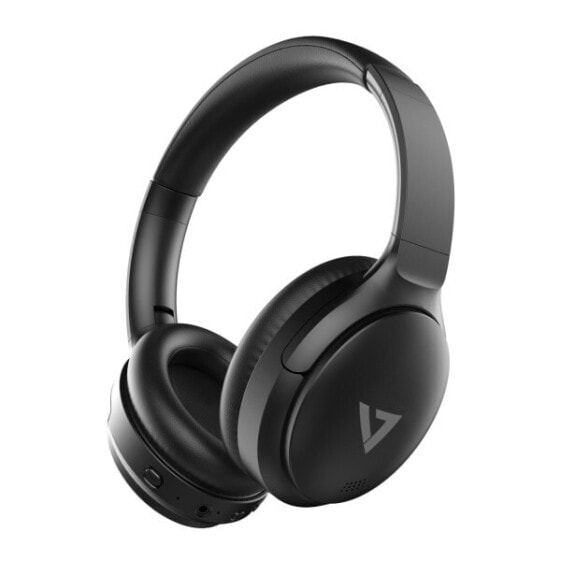 V7 HB800ANC - Headset - Head-band - Calls & Music - Black - Binaural - Answer/end call - Play/Pause - Track < - Track > - Volume + - Volume -