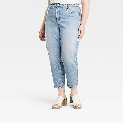 Women's Plus Size High-Rise Vintage Straight Jeans - Universal Thread Indigo 18W