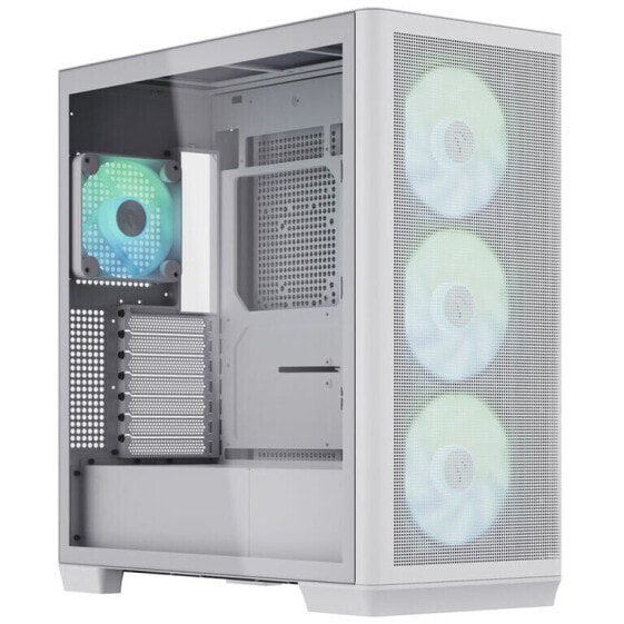 APNX C1 Midi-Tower ATX-Gehäuse, Tempered Glass - weiß