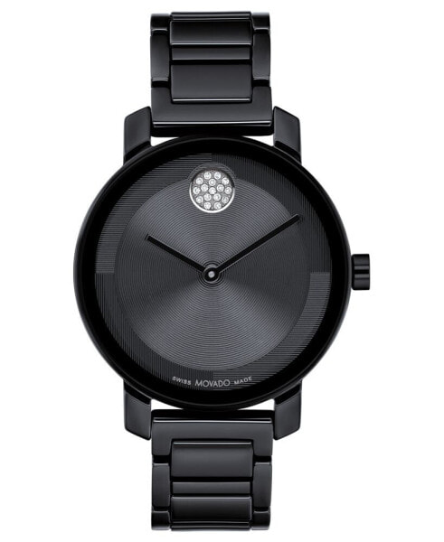 Women's Swiss Bold Evolution 2.0 Black Ceramic Bracelet Watch 34mm