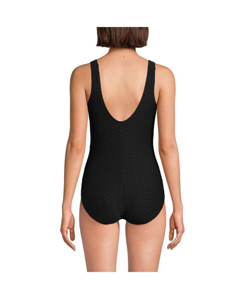 Women's Texture Tugless One Piece Swimsuit