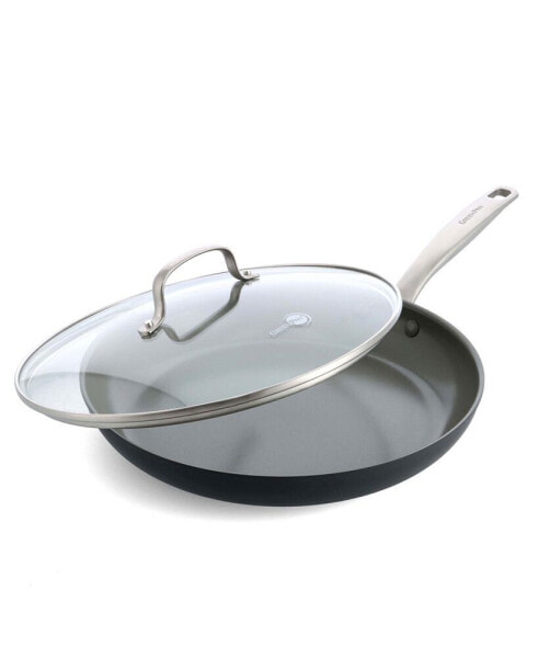 Chatham Hard Anodized Ceramic Nonstick 12" Frying Pan with Lid