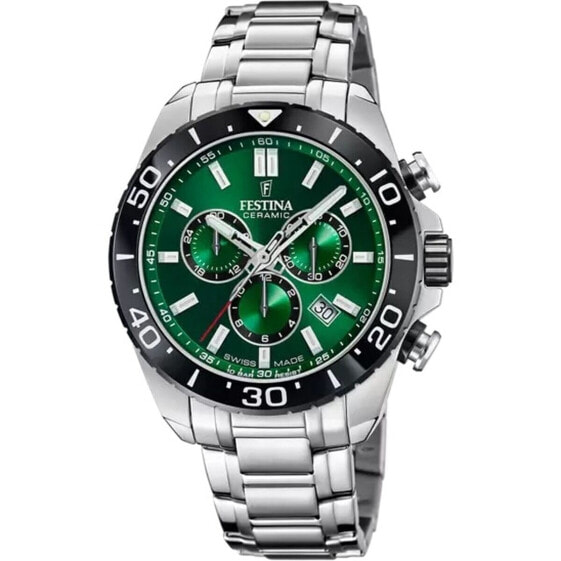 Мужские часы Festina F20042/3 Зеленый Серебристый