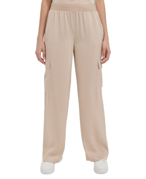 Women's Satin Cargo Pants