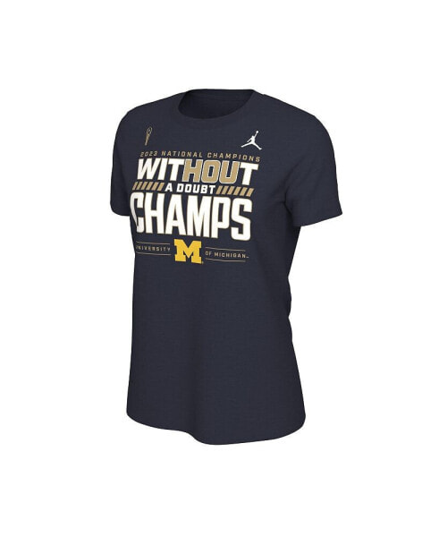 Women's Navy Michigan Wolverines College Football Playoff 2023 National Champions Locker Room T-shirt
