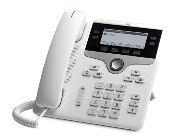 Cisco 7841 - IP Phone - White - Wired handset - ABS - Desk/Wall - Digital