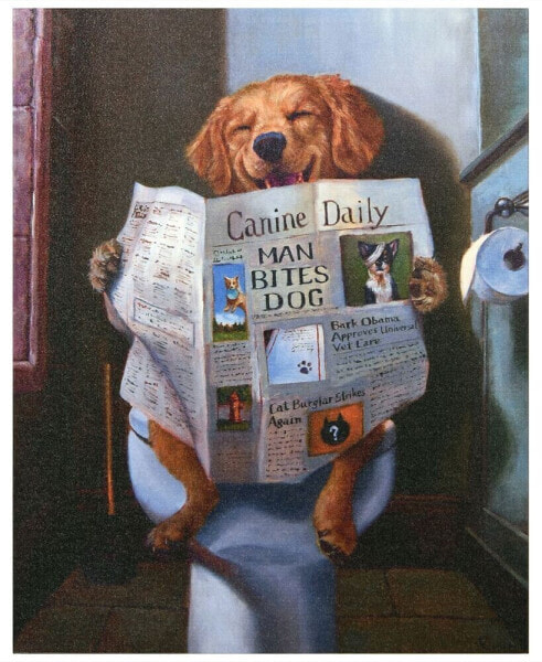 'Dog Gone Funny' Graphic Art Print On Wrapped Canvas Wall Art, 20" x 16"