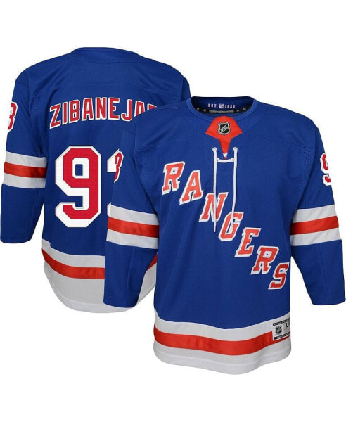 Big Boys Mika Zibanejad Blue New York Rangers Premier Player Jersey