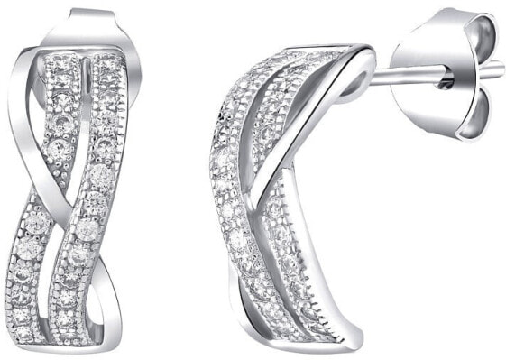 Silver earrings with cubic zirconia Amabel JJJE0461