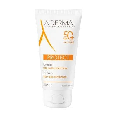 Защитный крем для сухой кожи от A-DERMA Солнцезащитный SPF 50+ Protect (Sun Cream) 40 мл