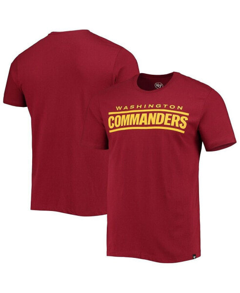 Men's Burgundy Washington Commanders Wordmark Imprint Super Rival T-shirt