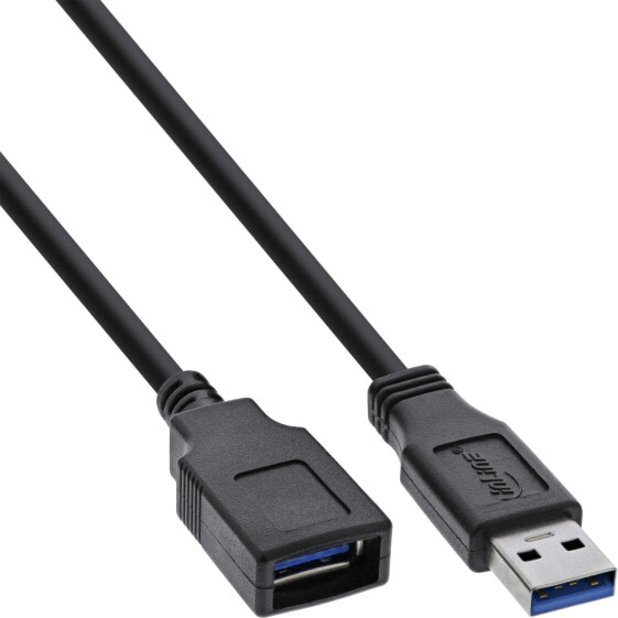 InLine USB 3.2 Gen.1 Cable Type A male / Type B female - black - 1.5m