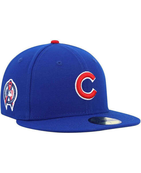 Men's Royal Chicago Cubs 9/11 Memorial Side Patch 59Fifty Fitted Hat