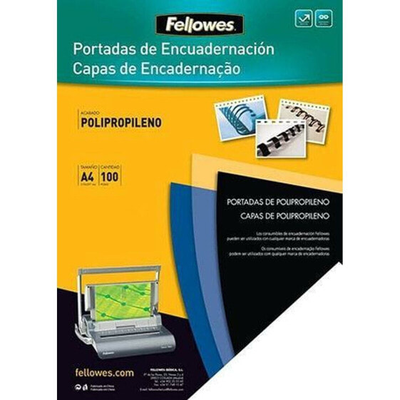 Cover Fellowes 100 Units Binding Blue A4 polypropylene