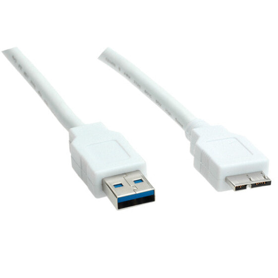 VALUE USB 3.0 Cable - A - Micro A - M/M 2.0 m - 2 m - USB A - Micro-USB A - USB 3.2 Gen 1 (3.1 Gen 1) - Male/Male - White