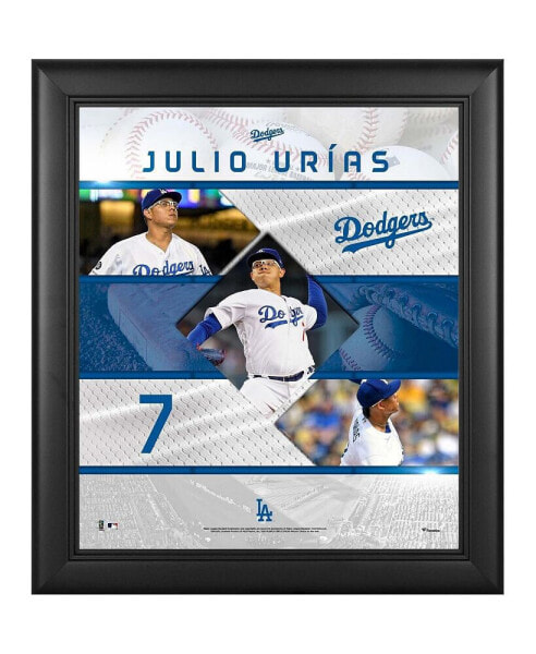 Julio Urias Los Angeles Dodgers Framed 15" x 17" Stitched Stars Collage