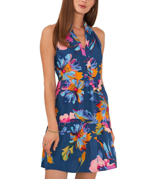 1.State 299782 Women's Printed Sleeveless Tiered Swim-Dress Cover-UP, LG