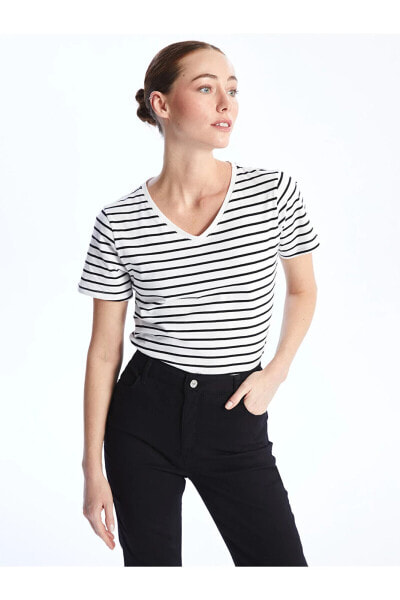 Футболка LC Waikiki Striped Neck Woman