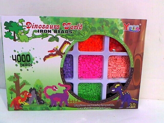 Hipo Koraliki do zgrzewania Dinozaury 4000 sztuk 3D w pudełku
