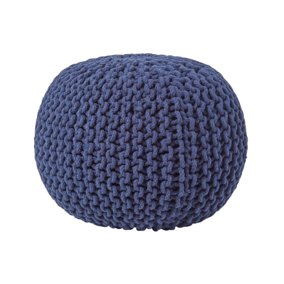 Runder Strickpouf 100% Baumwolle