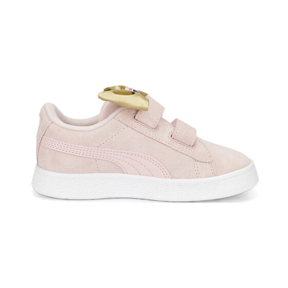 Puma Suede Classic Light Flex Bow V Slip On Toddler Girls Pink Sneakers Casual