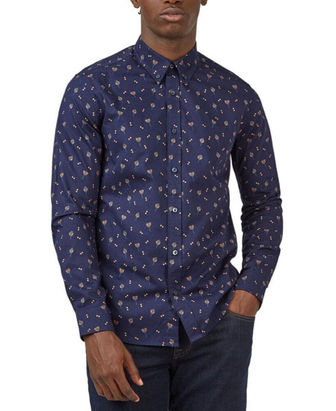 Men's Regular-Fit Scattered Floral Shirt