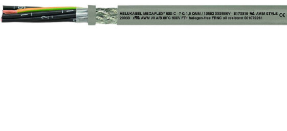 Helukabel MEGAFLEX 500-C - Low voltage cable - Grey - Polyvinyl chloride (PVC) - Polyvinyl chloride (PVC) - Cooper - 7G0.75