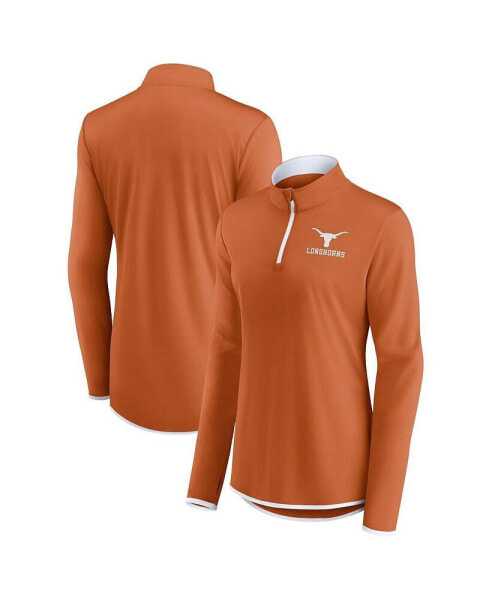 Women's Texas Orange Texas Longhorns Worth the Drive Quarter-Zip Top