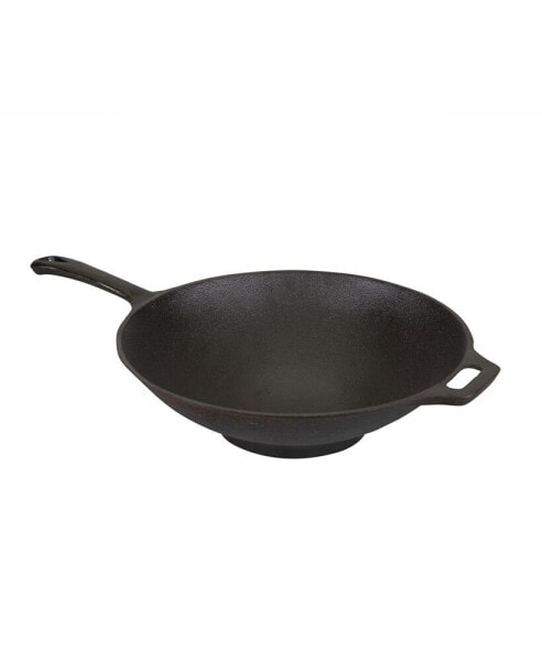 Stan sport Pre-Seasoned Cast Iron Wok 12.5" Diameter