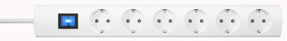 Heinrich Kopp Kopp 232802005 - 1.4 m - 6 AC outlet(s) - Indoor - IP20 - White - Thermoplastic