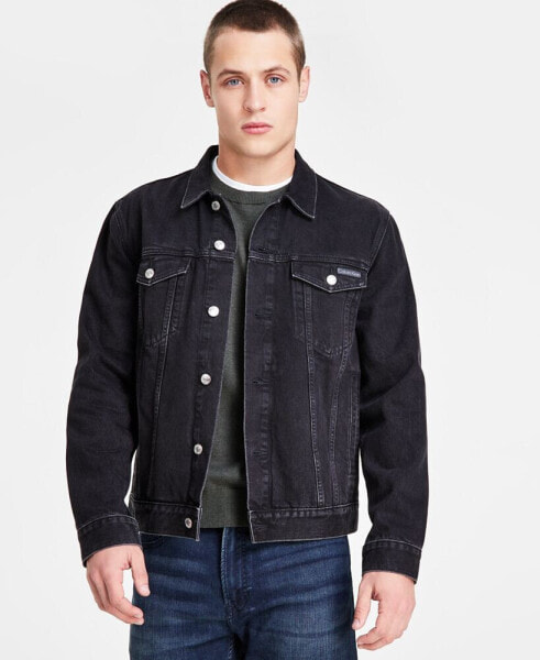 Men's Tinted Stone Wash Trucker Jacket